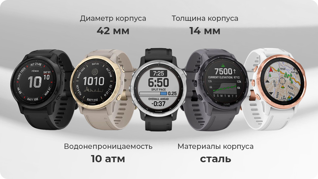 Умные часы Garmin Fenix 6S Pro розовое золото