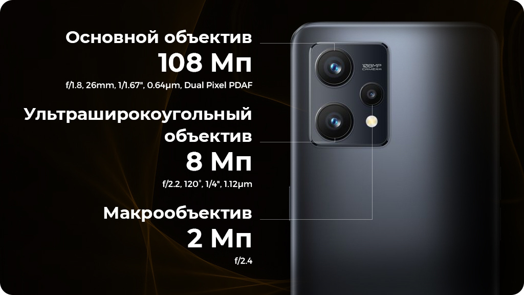 Realme 9 8/128Gb Золотой Global Version