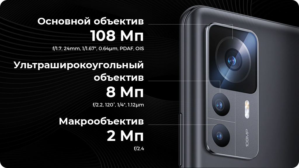 Xiaomi 12T 8/128Gb Черный Global Version