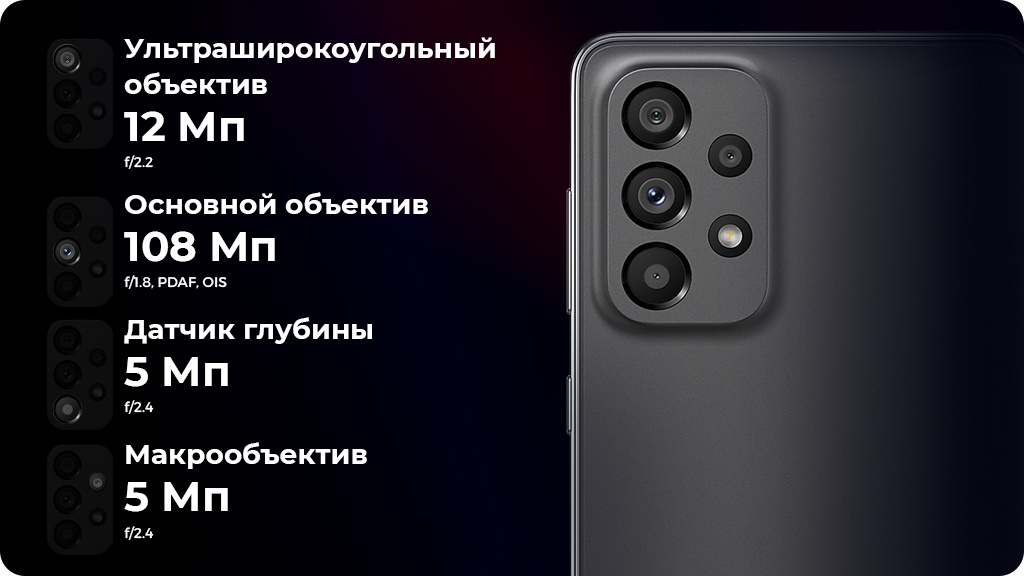 Samsung Galaxy A73 5G 8/128GB Серый (Global Version)